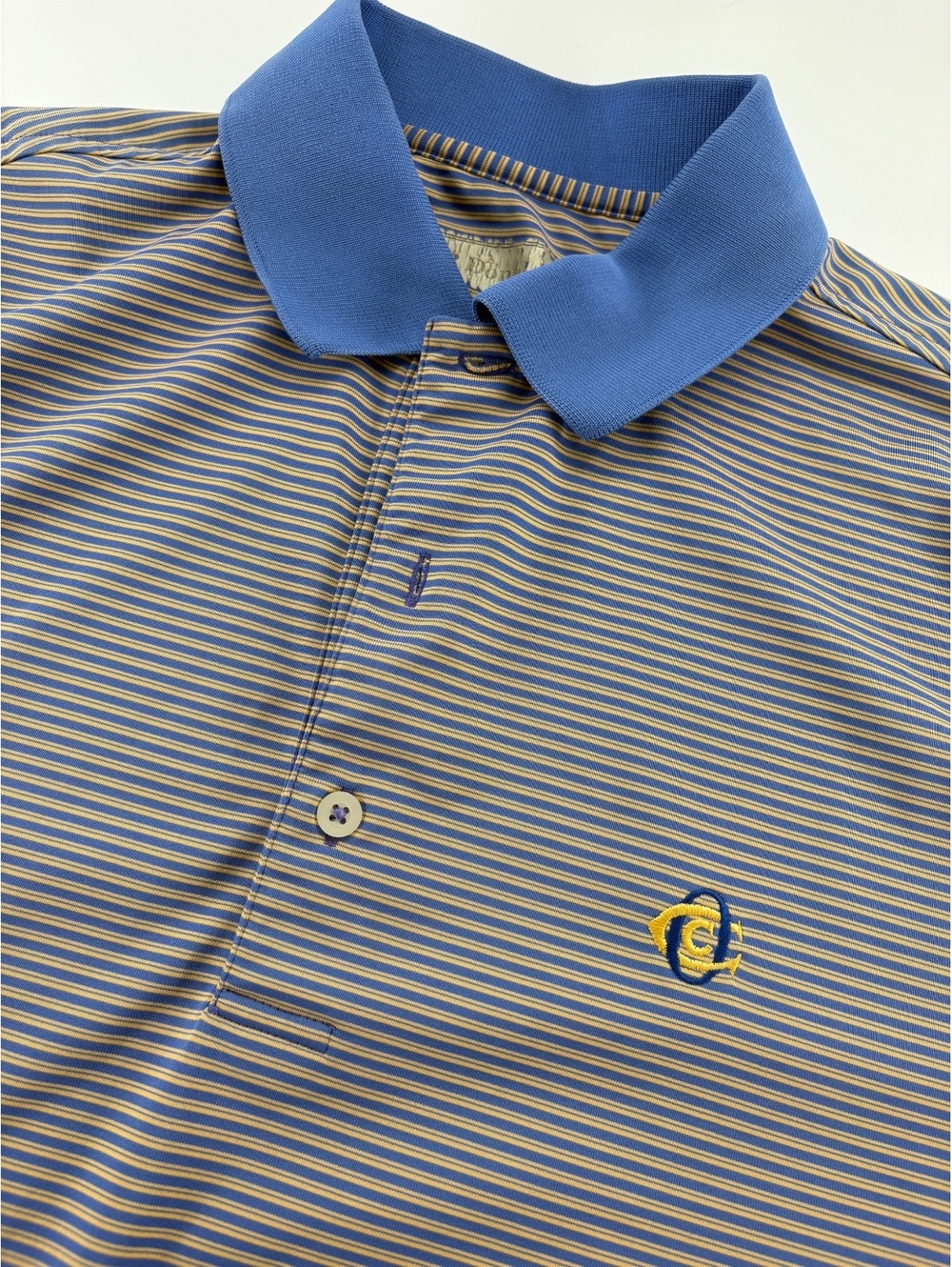Donald Ross Oakmont Country Club Golf Polo Men's Blue Gold